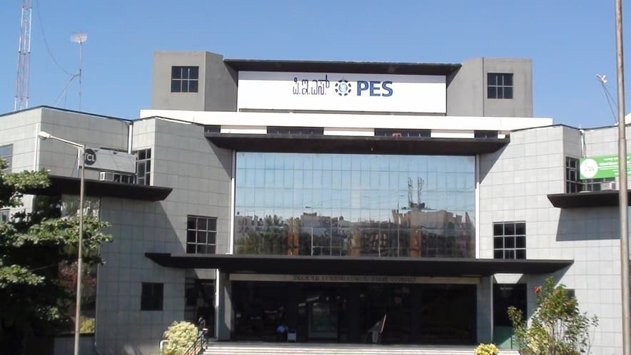 PES University Ring Road campus academic towers and facilities